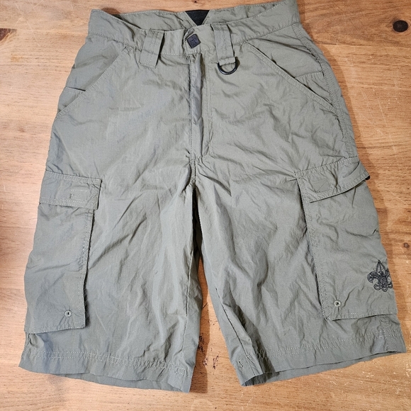 Boy Scouts of America Olive Green Nylon Cargo Shorts Adult Size XS - Picture 1 of 7